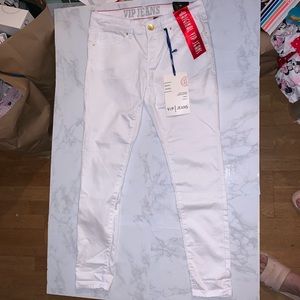 NWT VIP Jeans Skinny White Stretch Denim